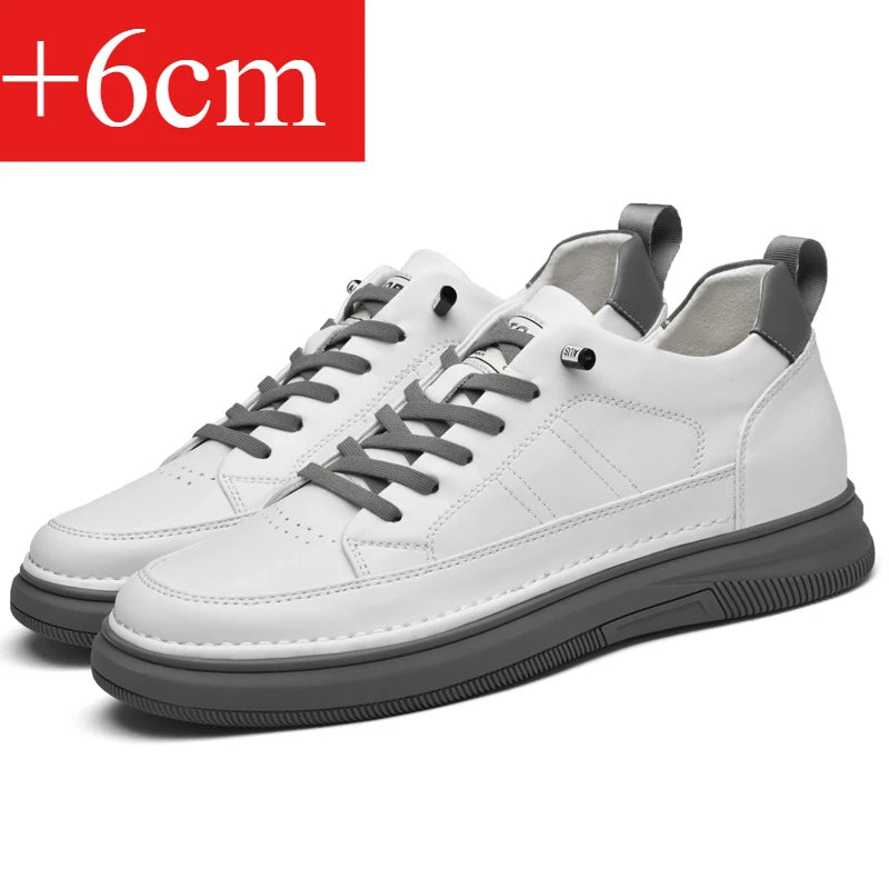 Printemps automne hommes chaussures rehaussantes intérieures en cuir chaussures de ville Invisible hauteur augmentant chaussures hommes Sport ascenseur 8CM